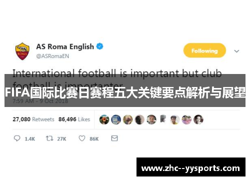 FIFA国际比赛日赛程五大关键要点解析与展望